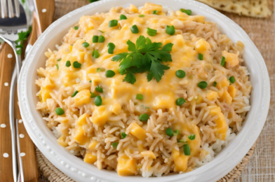 Cheesy hamber and rice slow cooker recipe